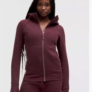 Lululemon Scuba Full  Zip-Up Hoodie Garnet